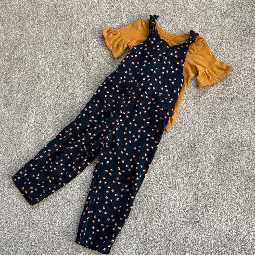 Fox overalls with matching shirt